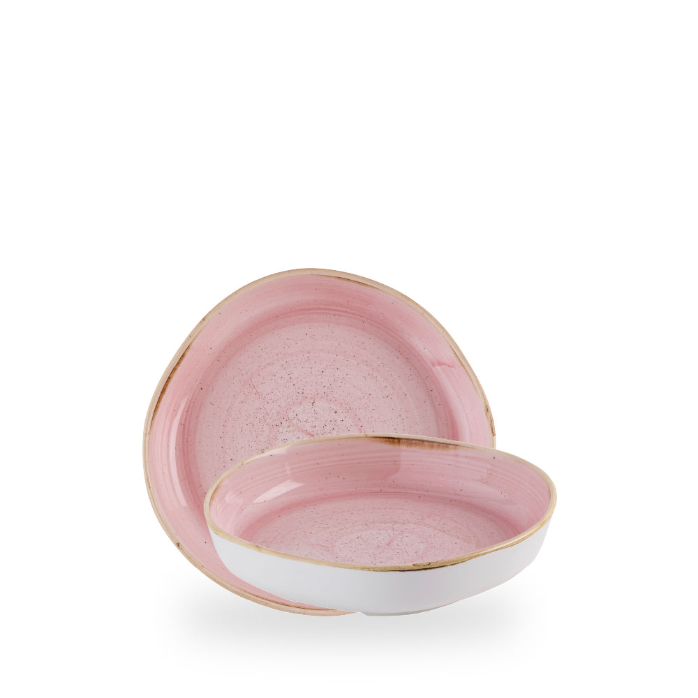 Churchill Stonecast Petal Pink Teller Tief Mit Steilrand Organic 20 cm