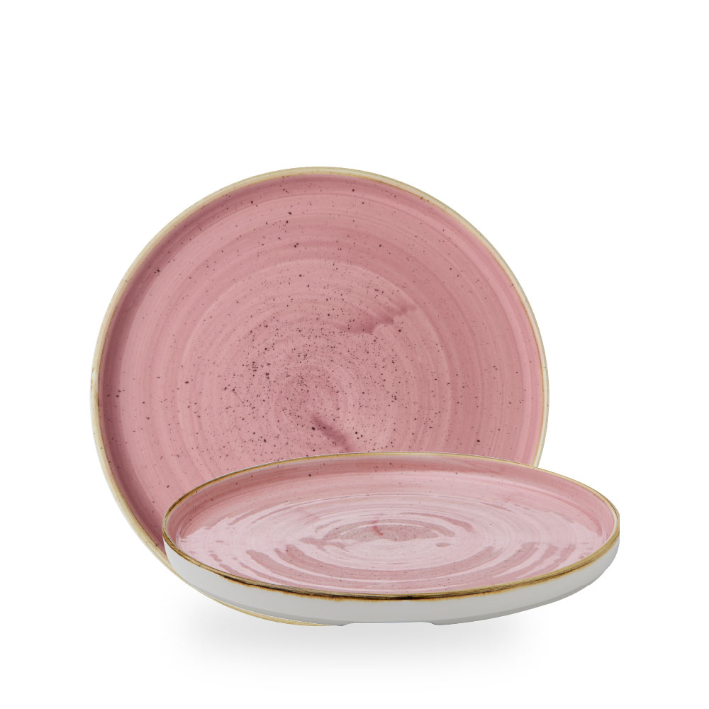 Churchill Stonecast Petal Pink Teller Flach Mit Steilrand 26 cm