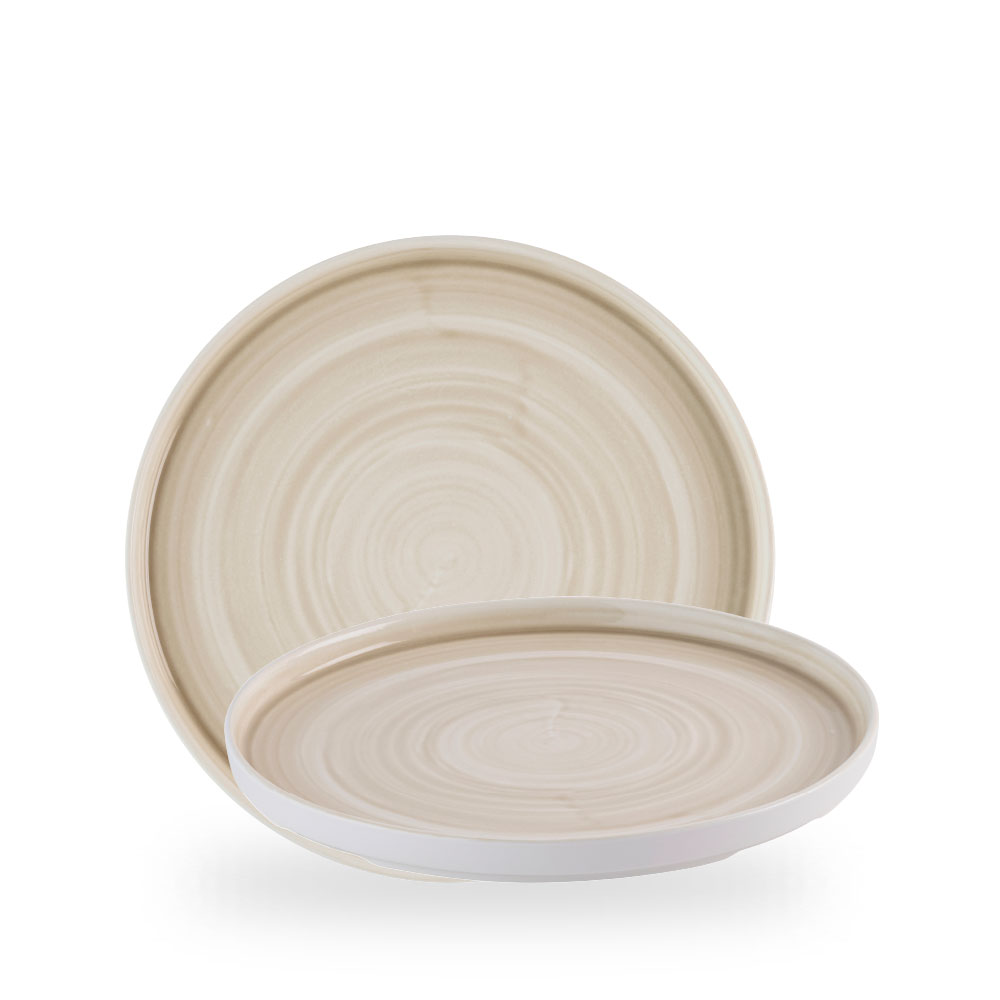 Churchill Stonecast Canvas Natural Teller Mit Steilrand 26 cm