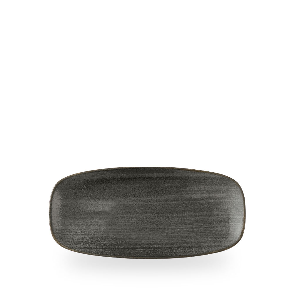 Churchill Stonecast Raw Black Platte Oblong Rechteckig 26,9 x 12,7 cm