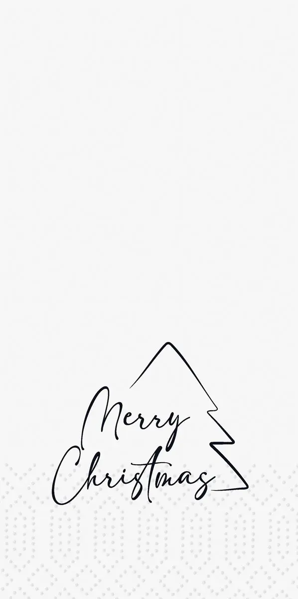 Zelltuchservietten - Merry X-mas tree, 33 x 33 cm, 2-lagig, 1/8 Kopffalz