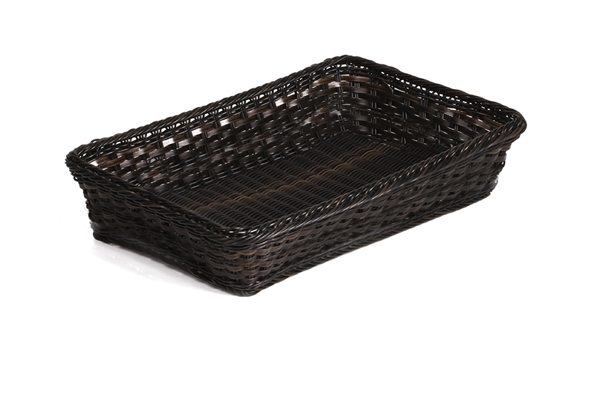 GN 1/1 Korb, schwarz/braun, 53 x 32,5 cm, 6,5 cm tief