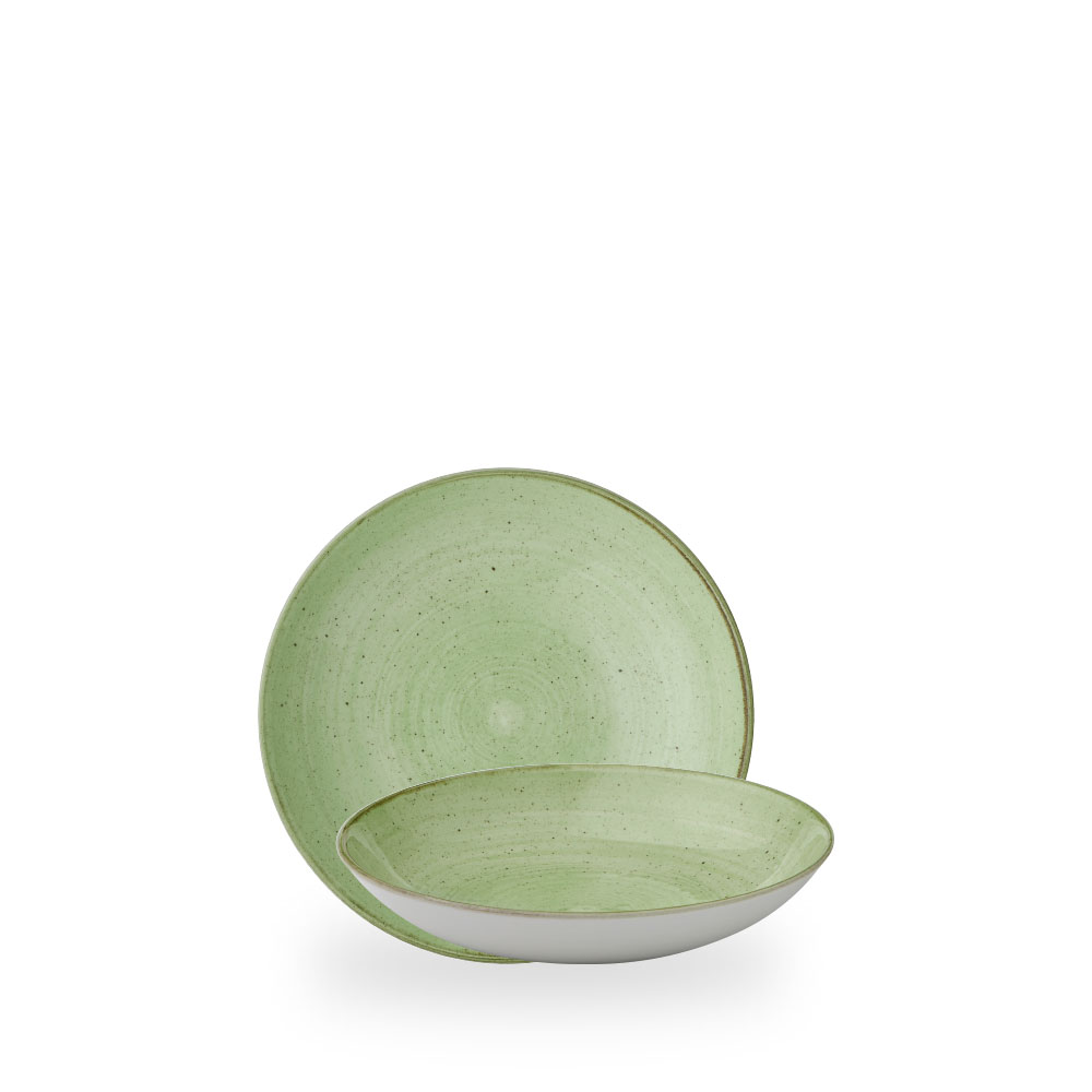 Churchill Stonecast Sage Green Teller Tief Coup 18.2 cm