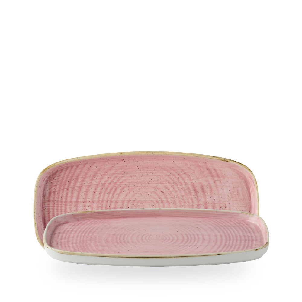 Churchill Stonecast Petal Pink Längliche Chefs Teller 11 5, 8 x 5 7, 8" 