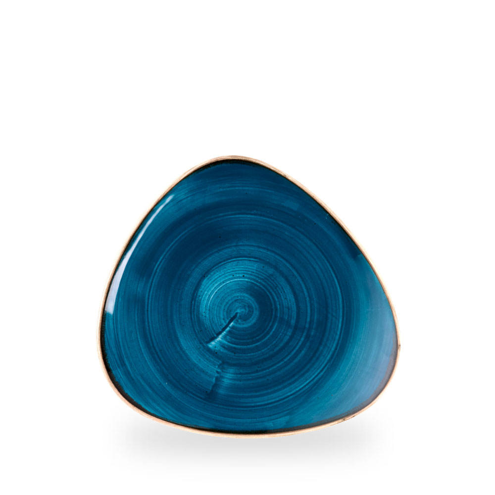Churchill Stonecast Java Blue Teller Flach Dreieckig 22,9 cm