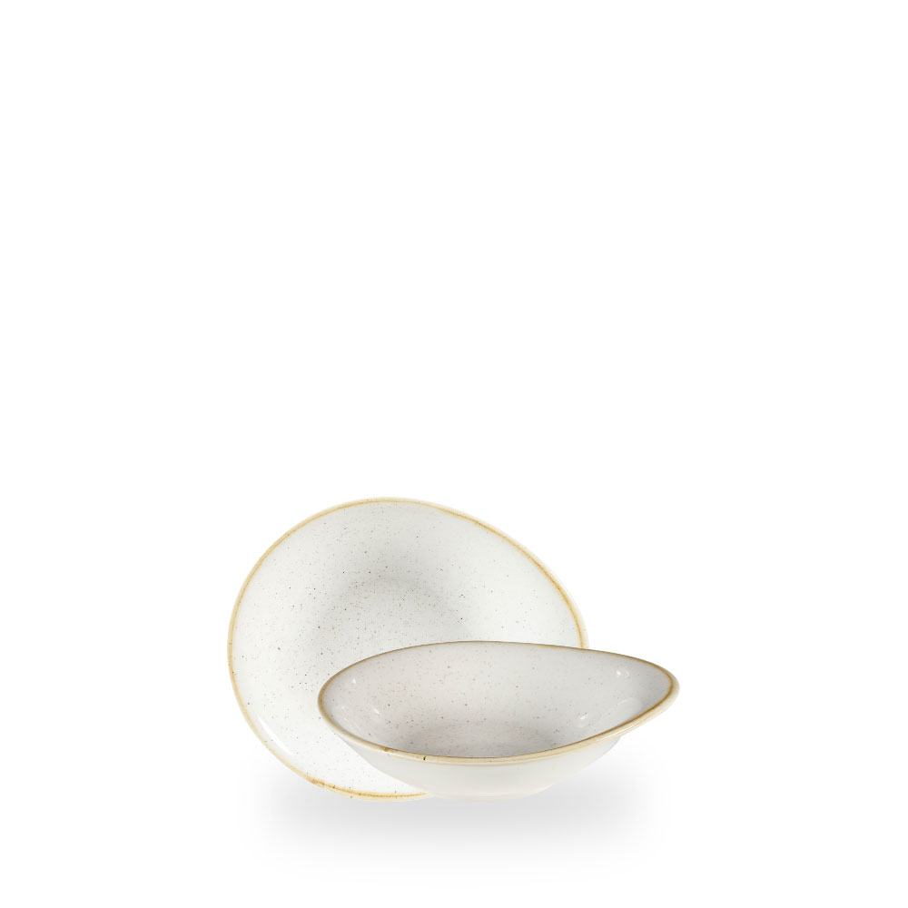 Churchill Stonecast Barley White Schale Oval Tief 16.1 x 14.5 cm