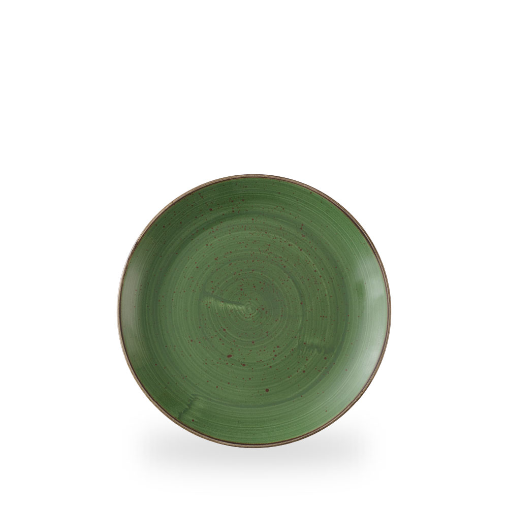 Churchill Stonecast Sorrel Green Teller Flach Coup 21,7 cm