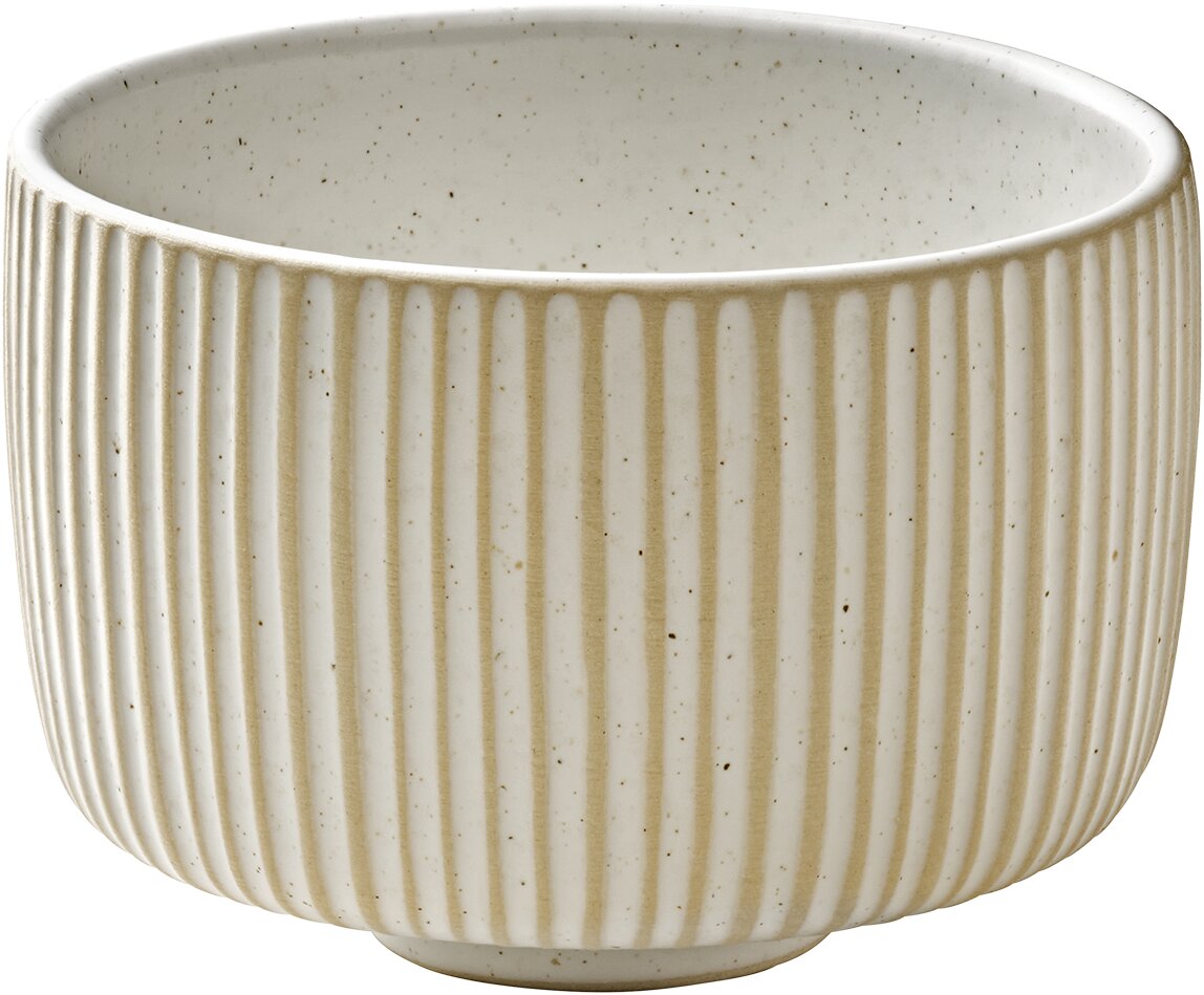 Nara White - Becher nieder Relief,  weiß, 0.30 ltr.