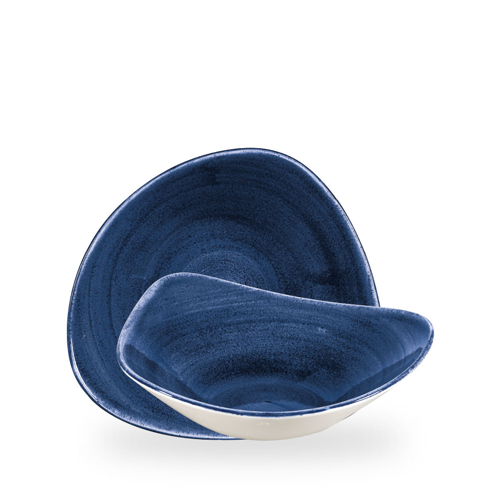 Churchill Stonecast Patina Cobalt Blue Lbowl Dreieck.23,5 cm, 60Cl