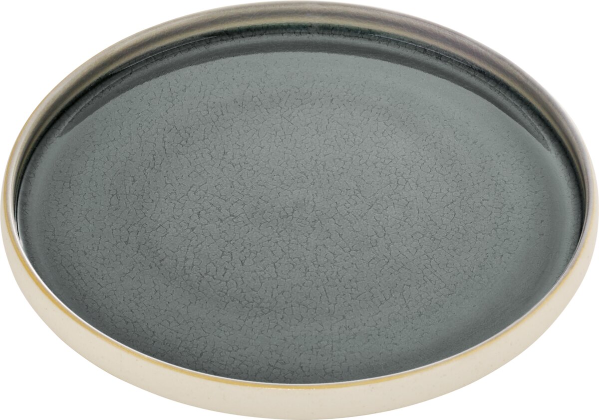 Nara Grey - Teller flach rund, grau, 21 cm