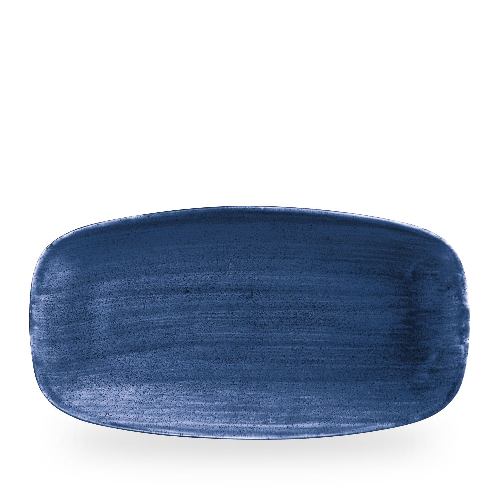 Churchill Stonecast Patina Cobalt Blue Platte Rechteckig 35,5 x 18,9 cm