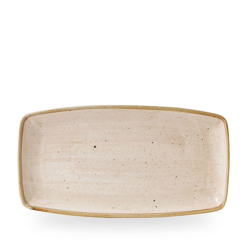 Churchill Stonecast Nutmeg Cream Oblong Platte 35 x 18,5 cm