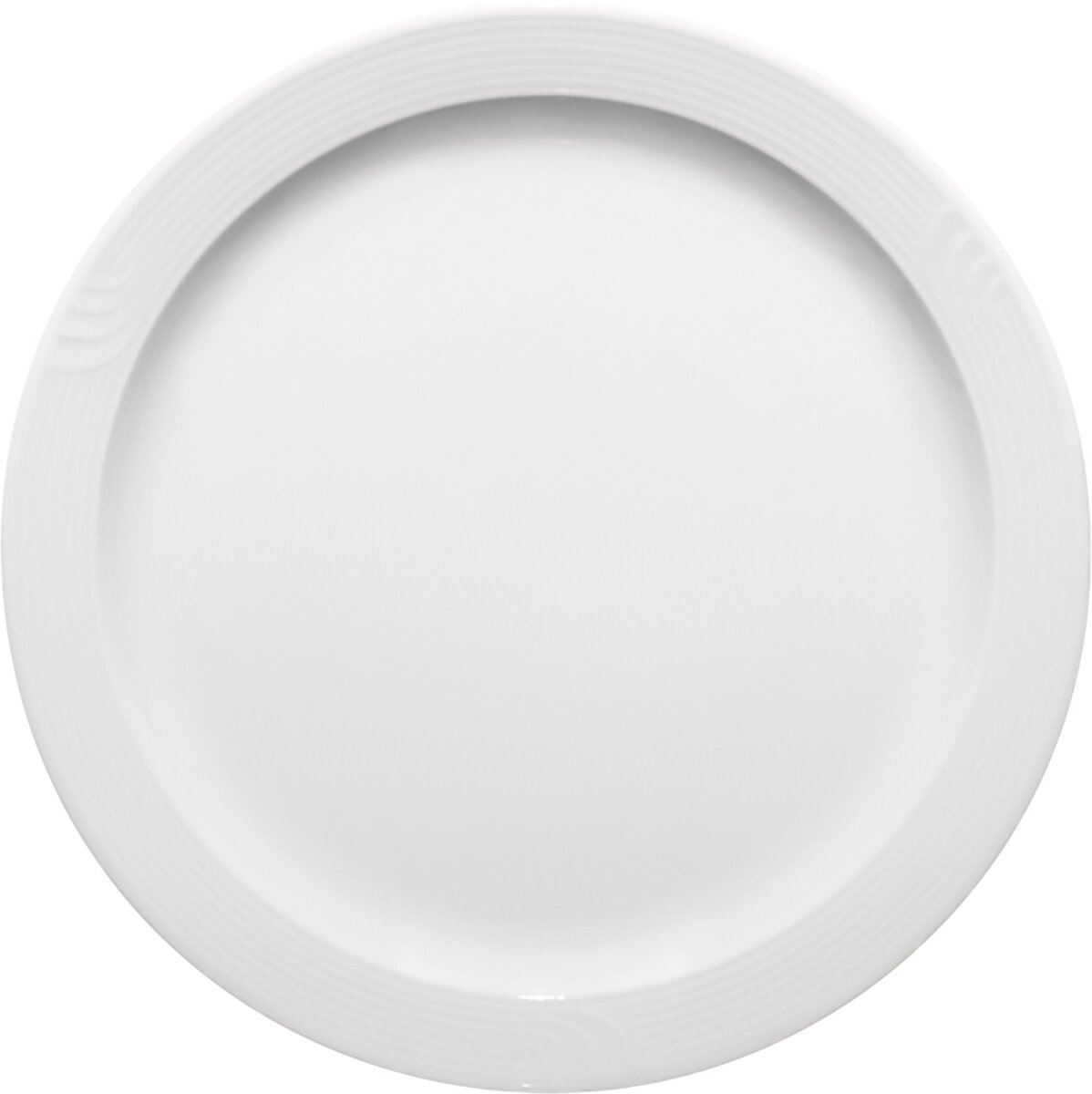Carat - Teller flach rund schmale Fahne Relief, 25 cm