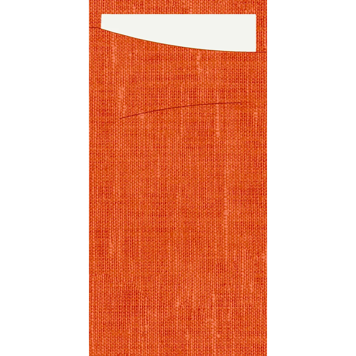Sacchetto BIO Dunisoft, sun orange, Serviette weiß, 230 x 115 mm