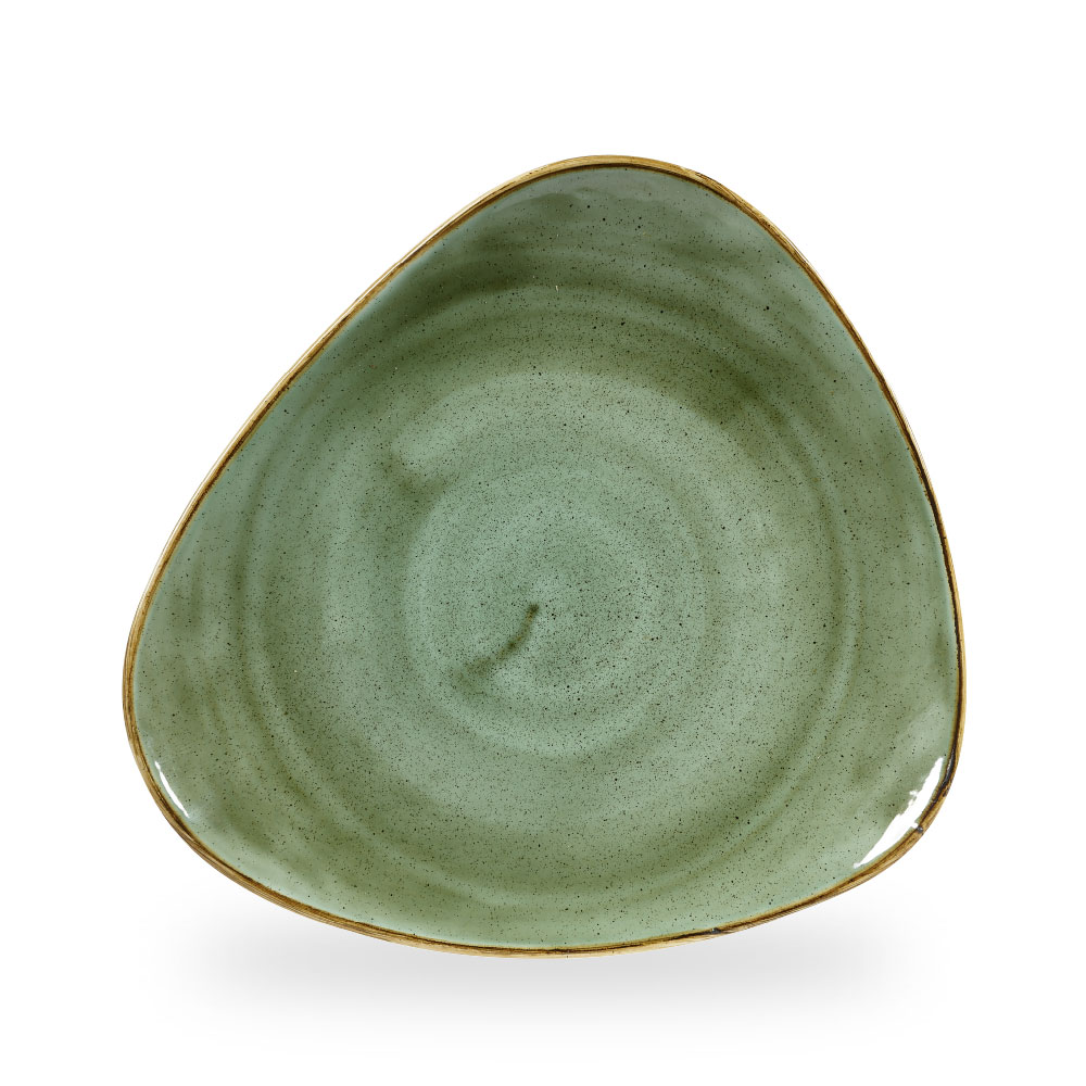 Churchill Stonecast Samphire Green Teller Dreieck. 31,1 cm