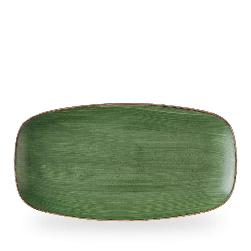Churchill Stonecast Sorrel Green Platte Oblong Rechteckig 35,5 x 18,9 cm