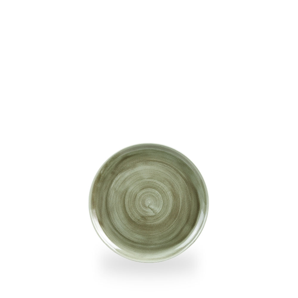Churchill Stonecast Patina Burnished Green Teller Flach Coup 16,5 cm