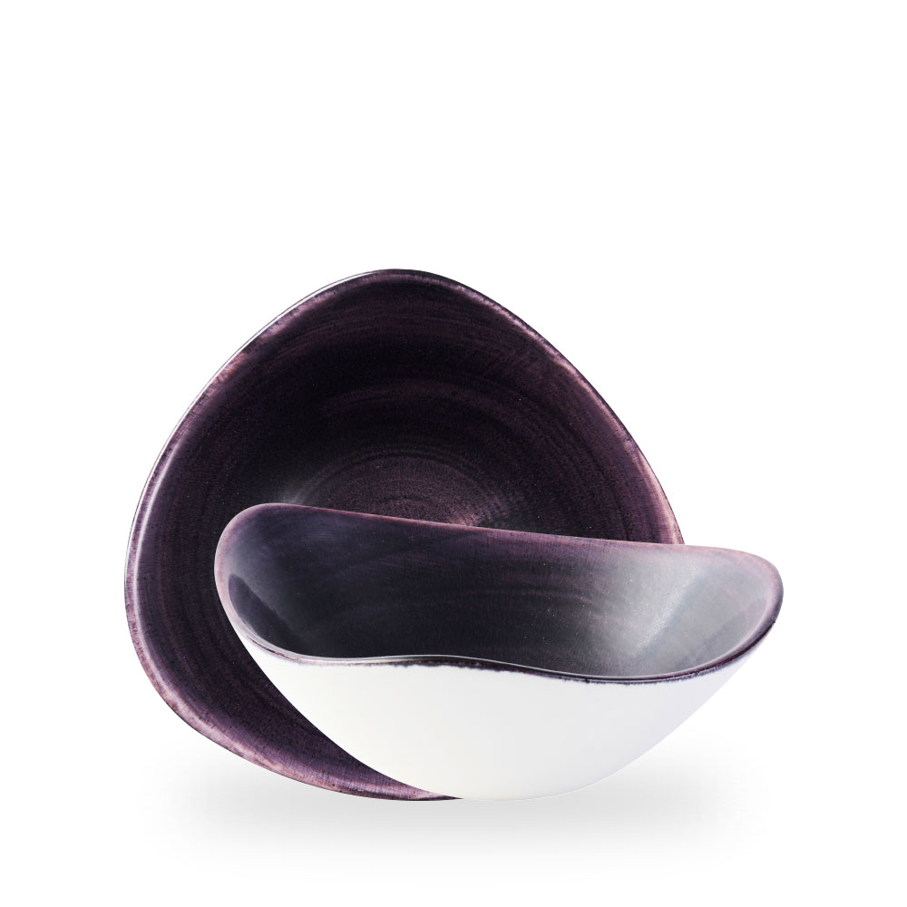 Churchill Stonecast Patina Deep Purple Bowl Dreieck 23.5 cm
