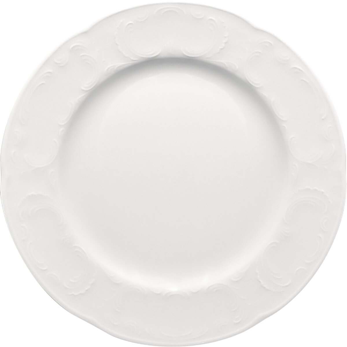 Mozart - Teller flach rund Fahne Relief, 25 cm