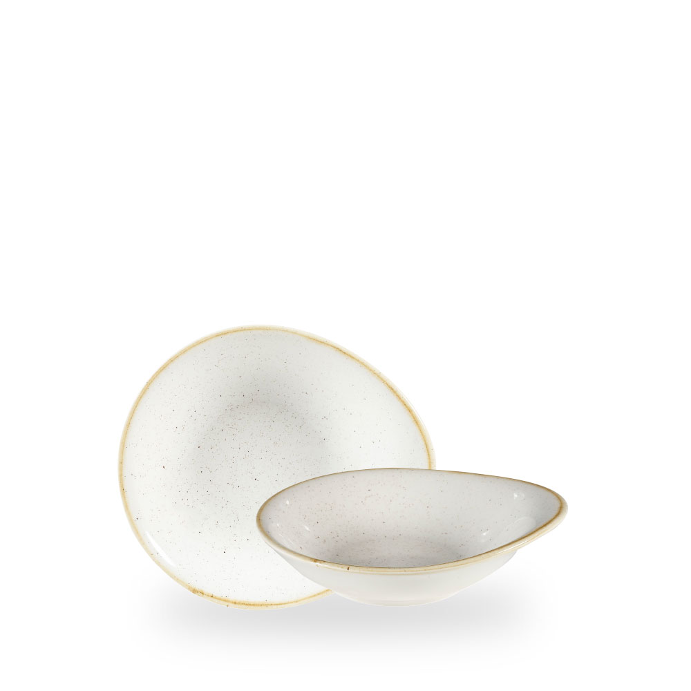Churchill Stonecast Barley White Schale Oval Tief 18.5 x 16.6 cm