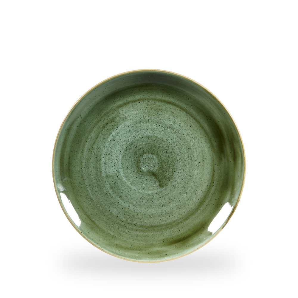 Churchill Stonecast Samphire Green Teller Flach Coup 26 cm