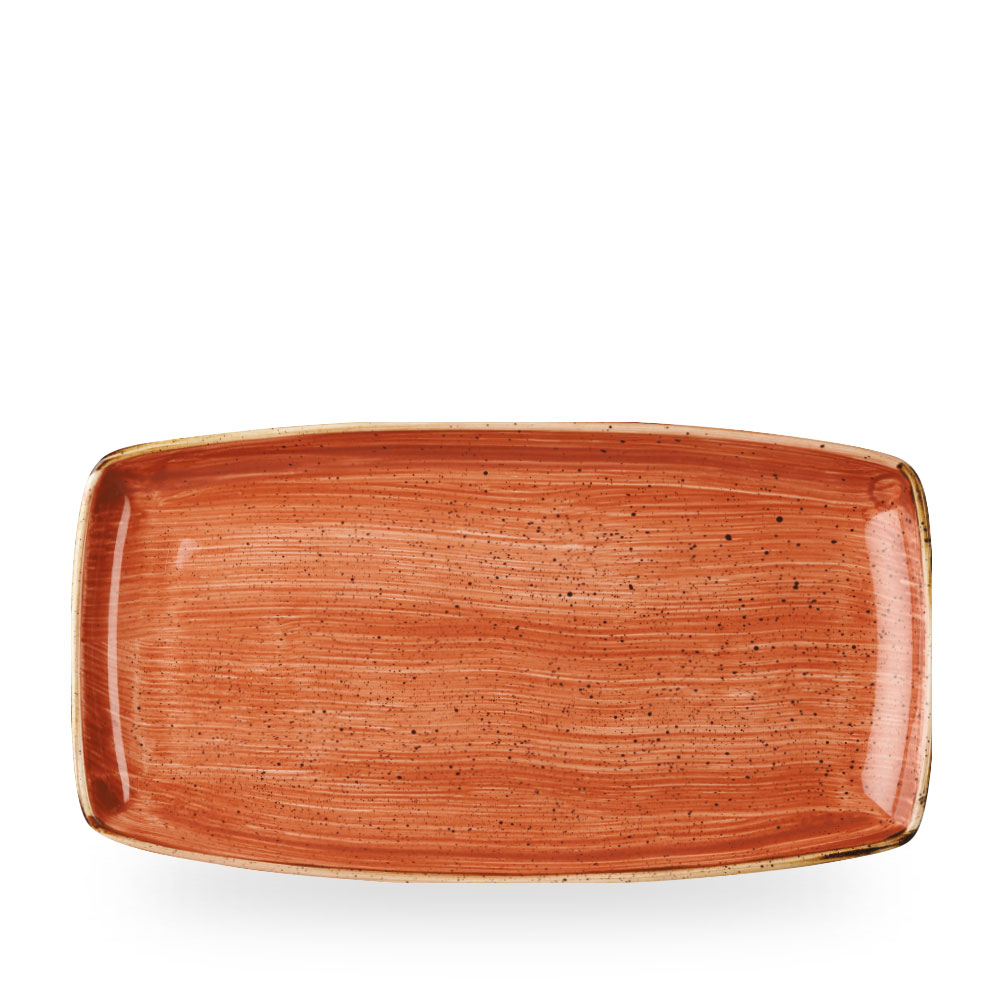 Churchill Stonecast Spiced Orange Oblong Platte 34,5 x 18,5 cm