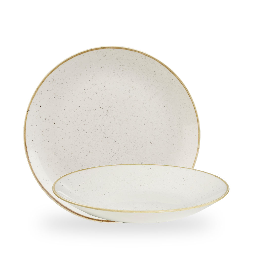 Churchill Stonecast Barley White Teller Tief Coup 28 cm