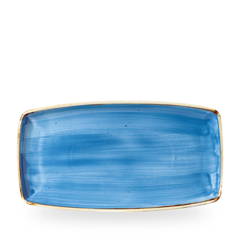 Churchill Stonecast Cornflower Blue Oblong Platte 34.5 cm