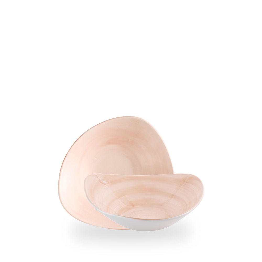 Churchill Stonecast Canvas Coral Schale Tief Dreieckig 18,5 cm
