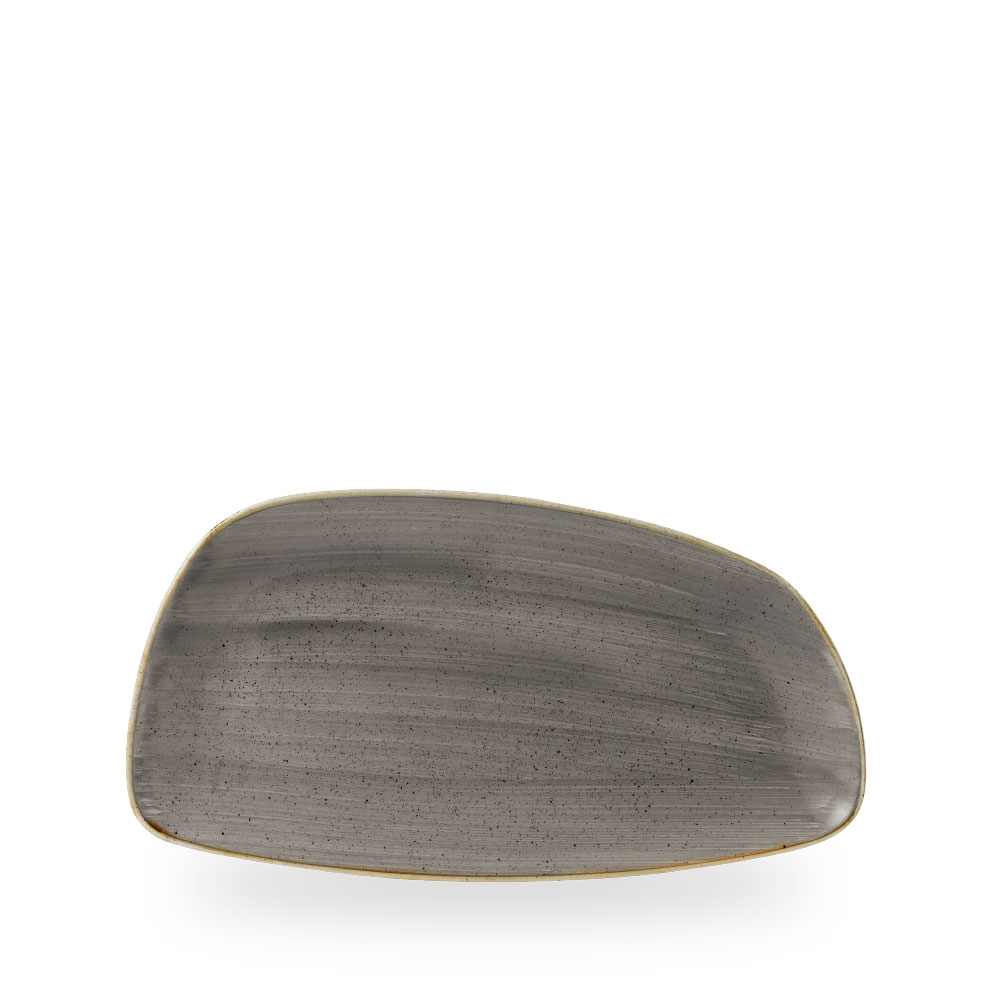Churchill Stonecast Grey Chefs Geo Platte 30 x 15.5 cm