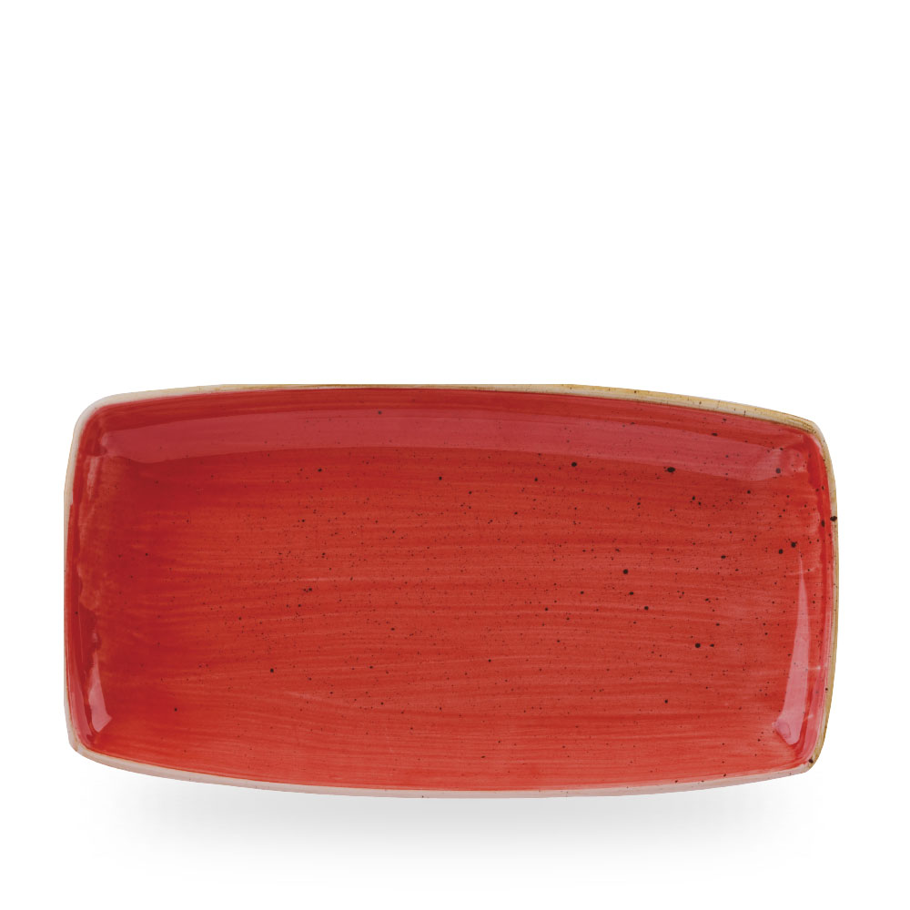 Churchill Stonecast Berry Red Oblong Platte 34,5 cm