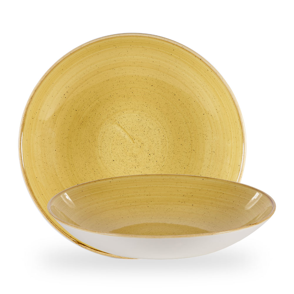 Churchill Stonecast Mustard Teller Tief Coup 31 cm
