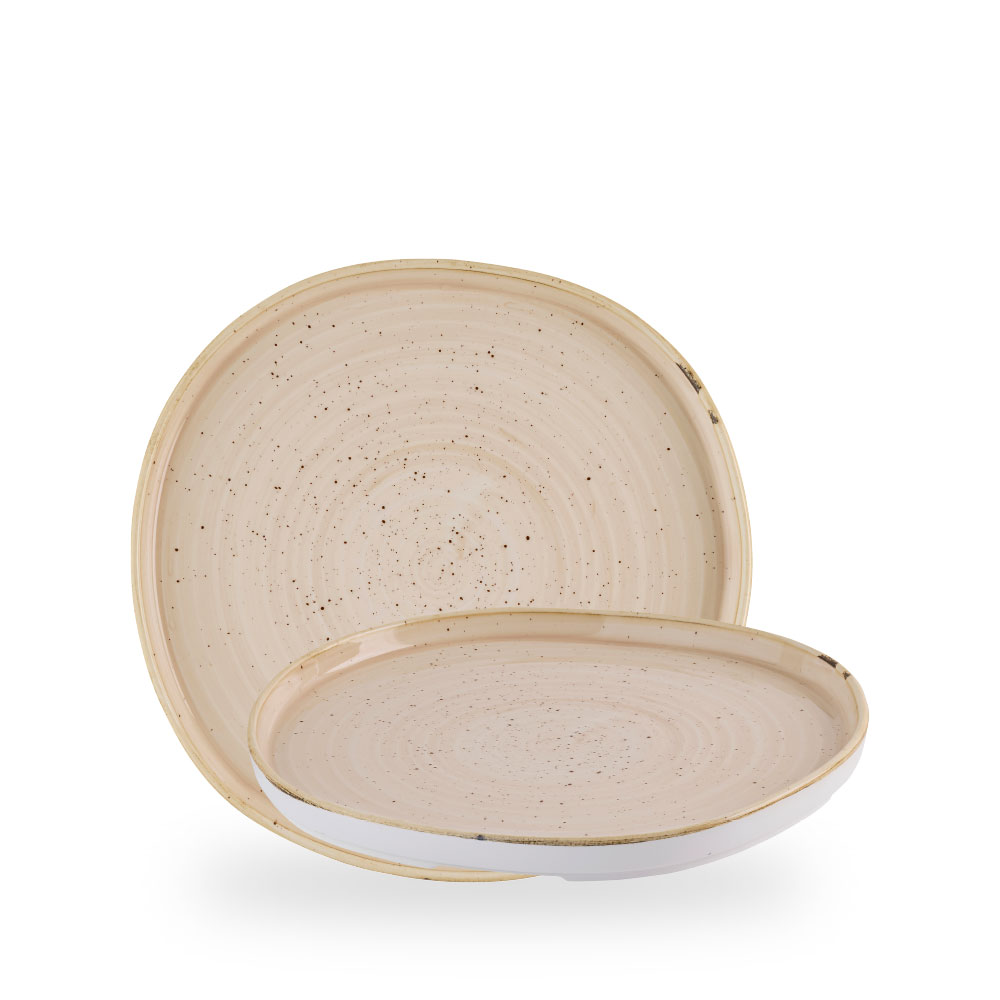 Churchill Stonecast Nutmeg Cream Teller Flach Mit Steilrand Organic 26 cm