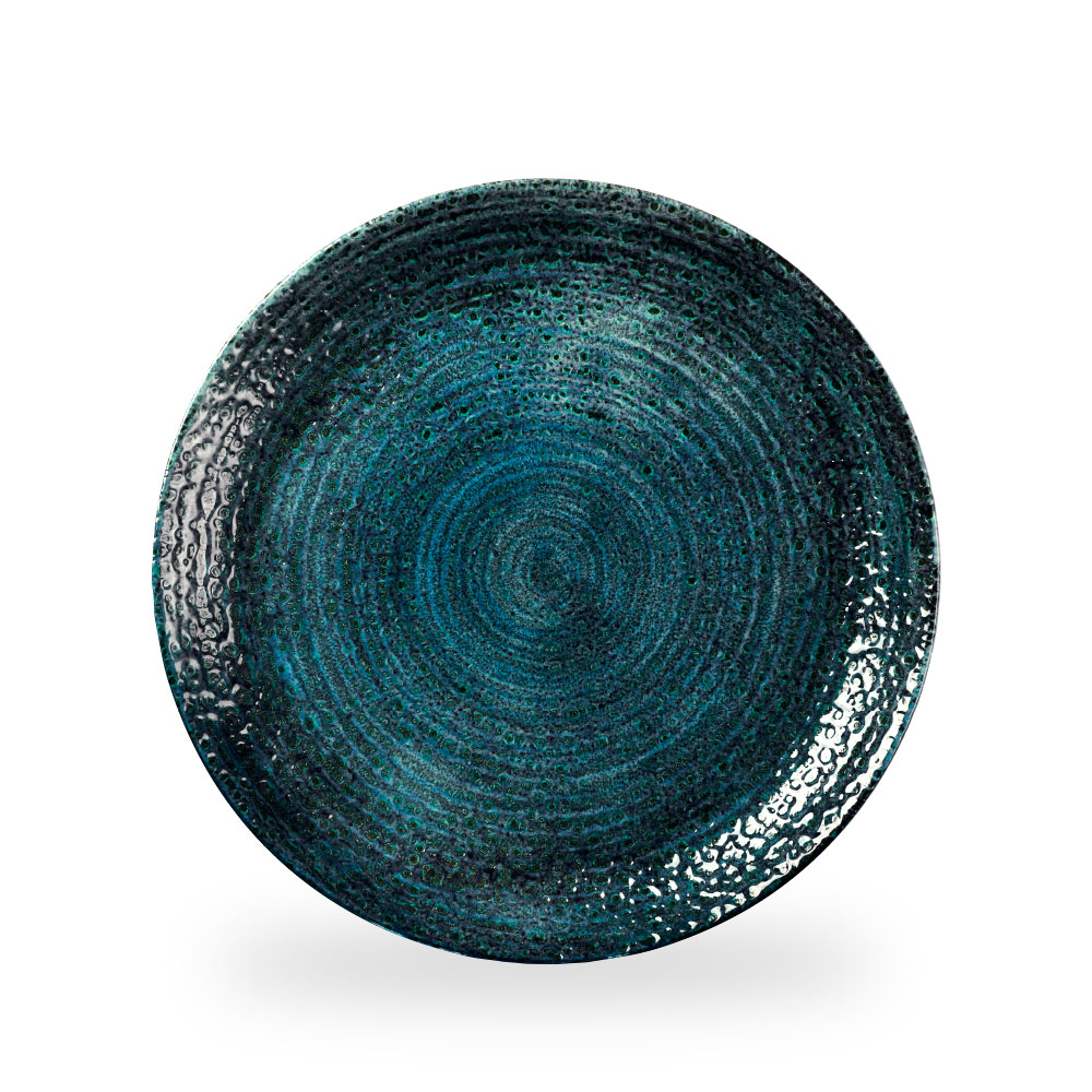 Churchill Studio Prints Homespun Chroma Blue Teller Flach Coup 28.8 cm
