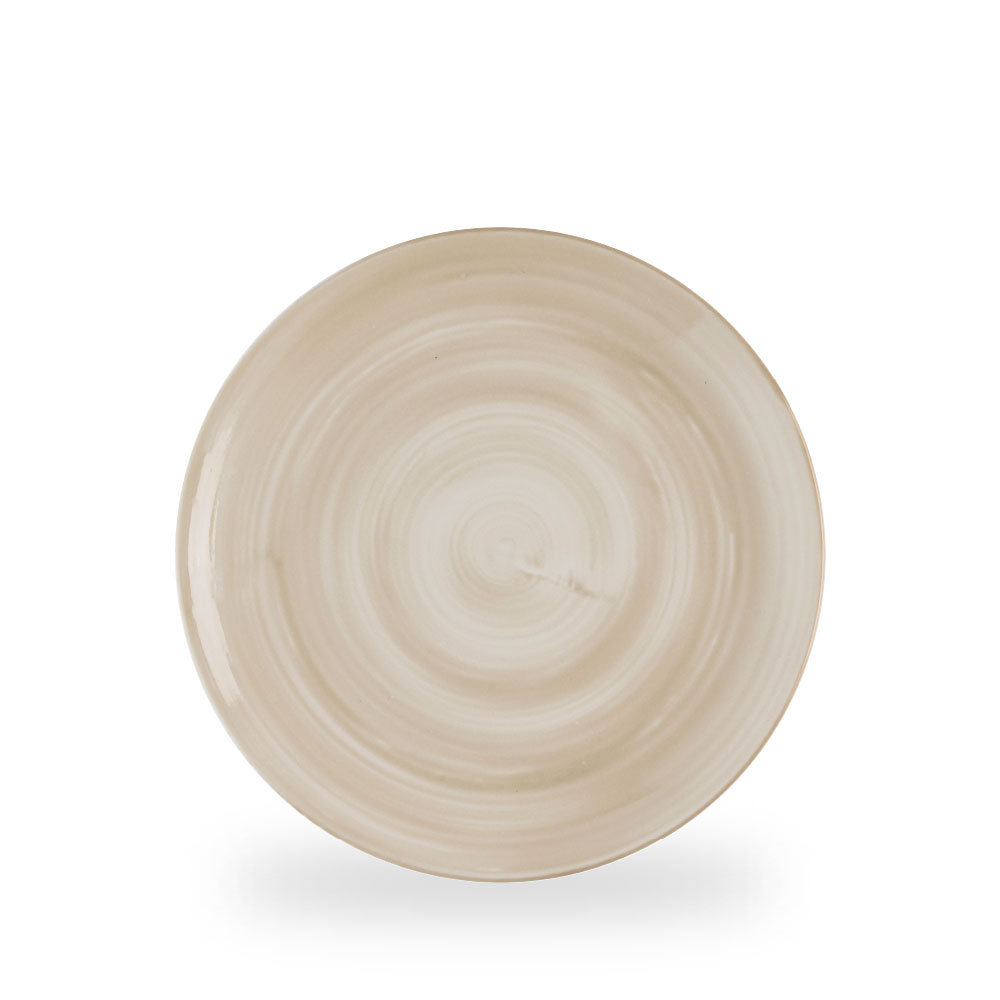 Churchill Stonecast Canvas Natural Teller Flach Coup 26 cm