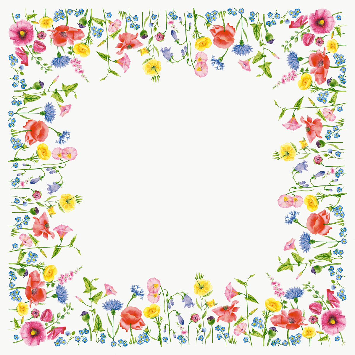 Dunisilk - Mitteldecke Flowy Meadow, 84 x 84 cm
