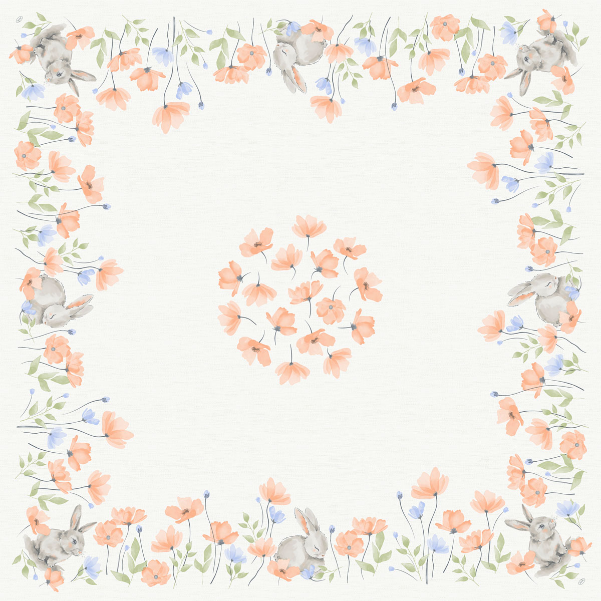 BIO Dunicel- Mitteldecke Bunny Bloom,  84 x 84 cm