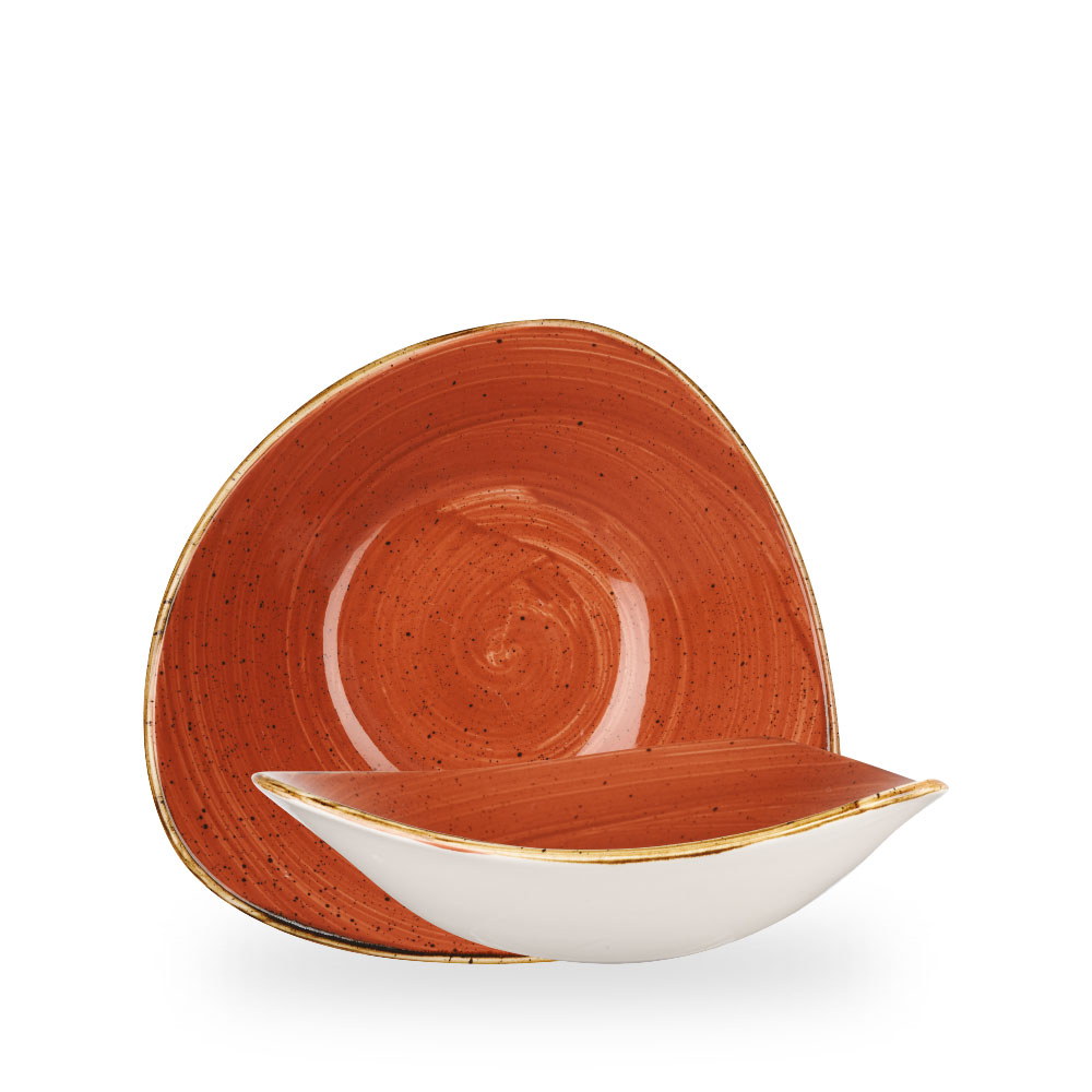 Churchill Stonecast Spiced Orange Bowl Dreieck.23,5 cm, 60Cl