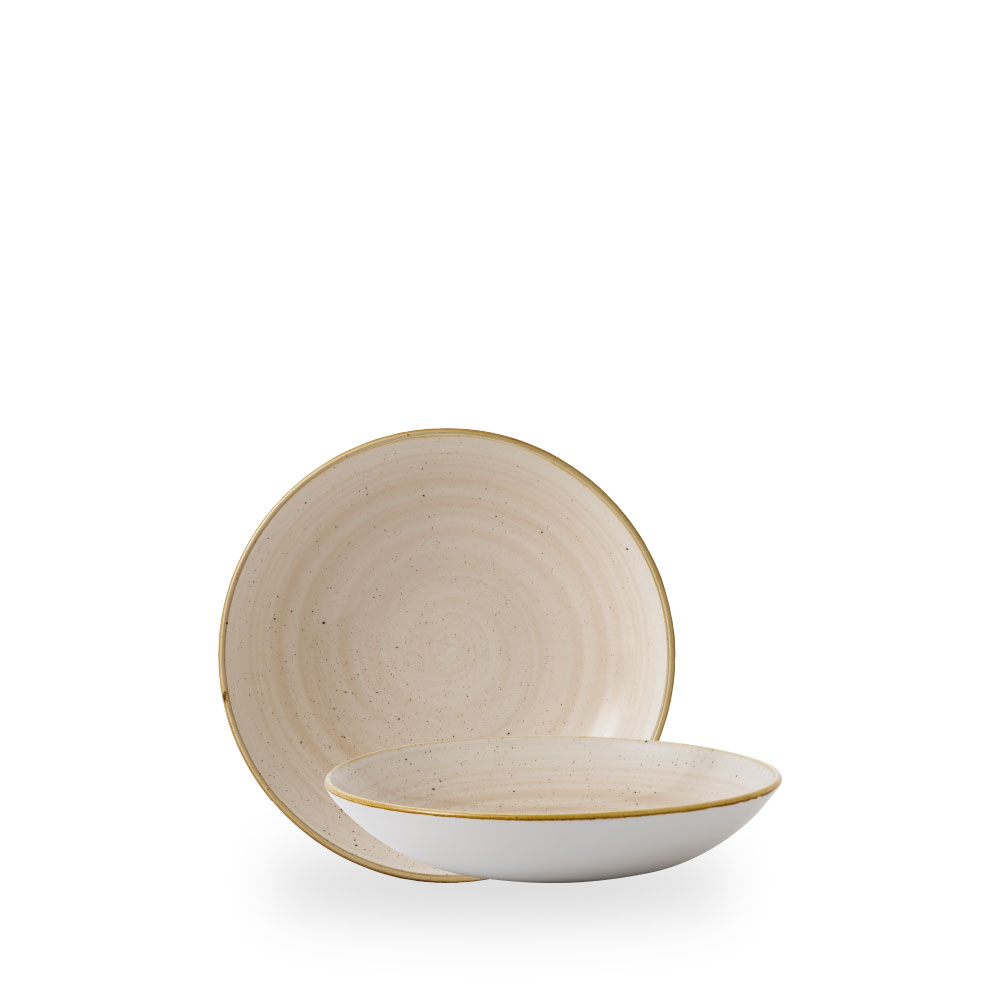 Churchill Stonecast Nutmeg Cream Teller Tief Coup 18,2 cm