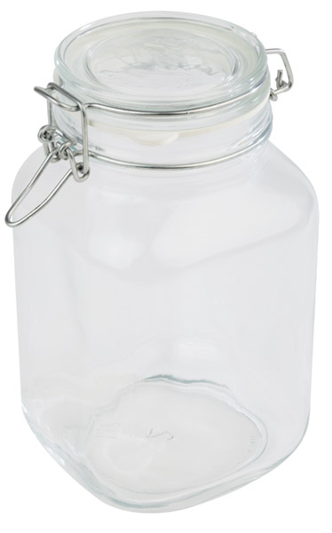 Glas mit luftdichtem Deckel, Inhalt 2 ltr.