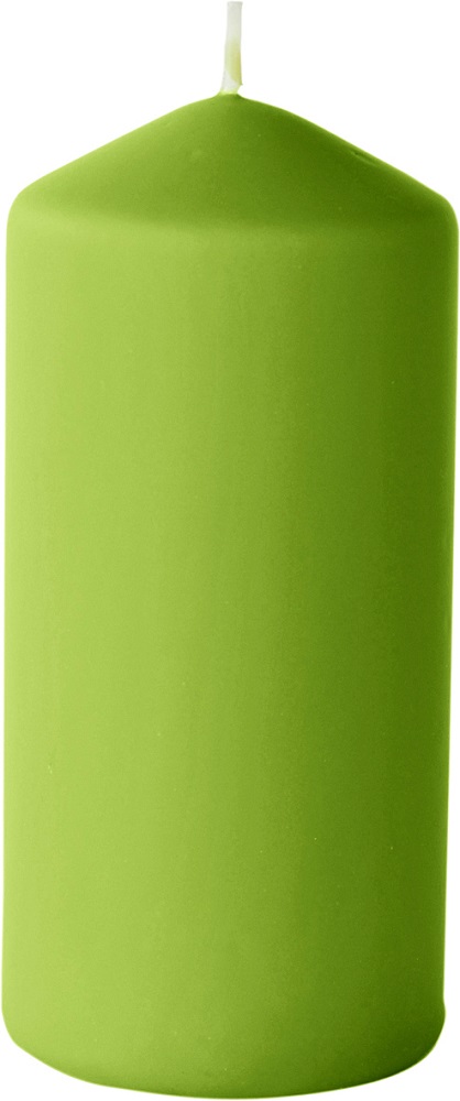 Stumpenkerzen matt, leaf green