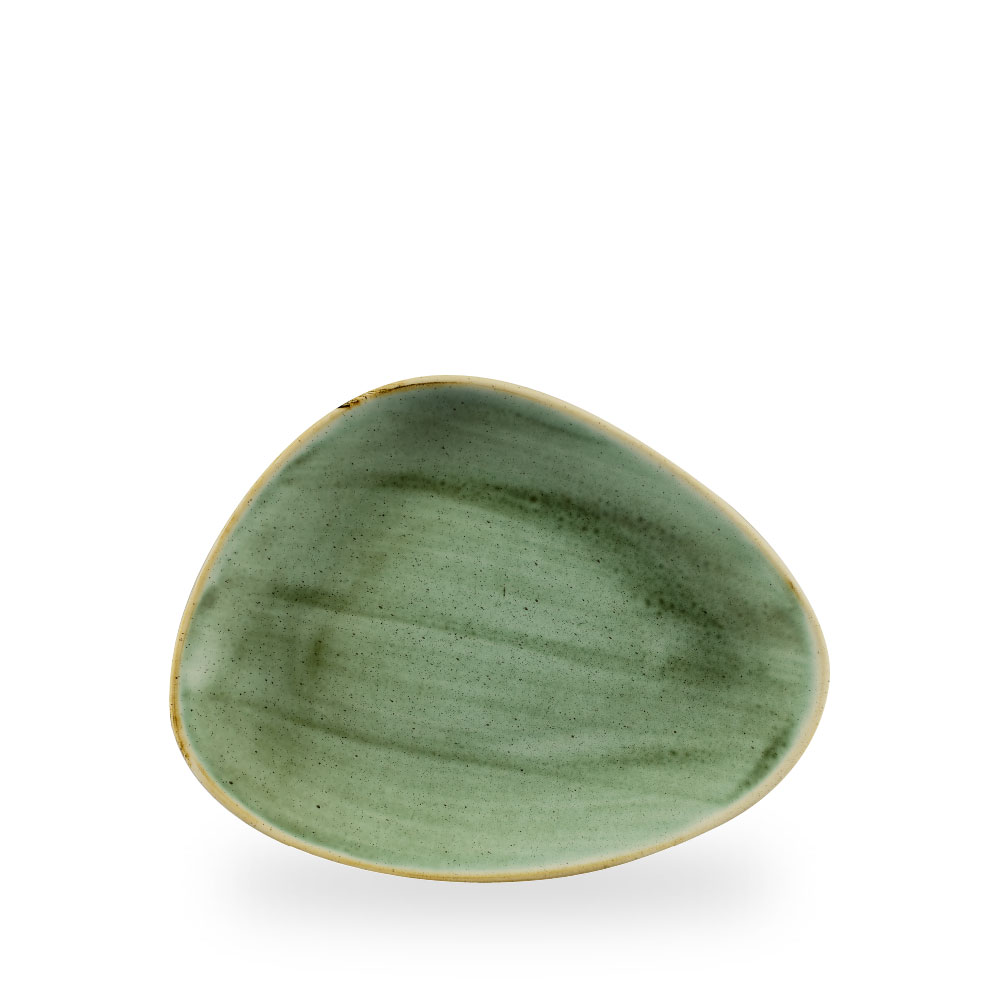 Churchill Stonecast Samphire Green Chefs Platte Dreieck 26.5 x 20.5 cm