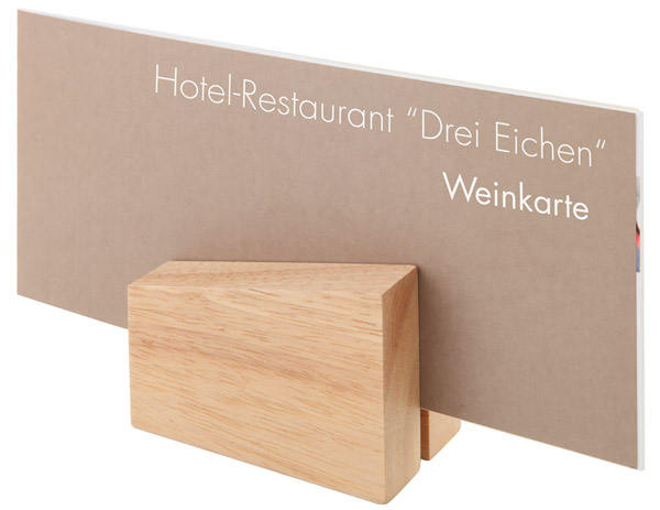 Kartenhalter Holz 2er Set, 8,5 x 6 cm