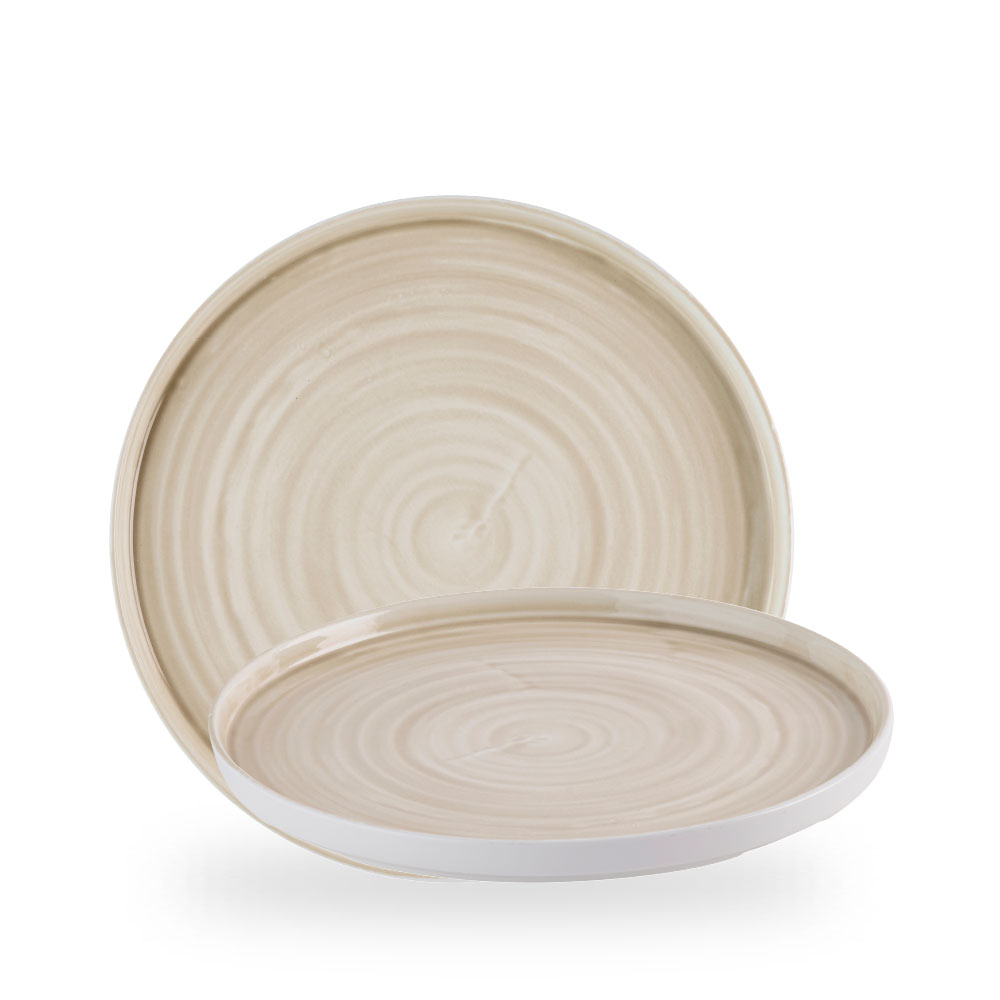 Churchill Stonecast Canvas Natural Teller Mit Steilrand 27,5 cm