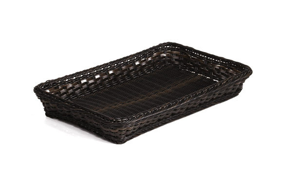 GN 1/3 Korb, schwarz / braun, 32,5 x 17,5 cm, 10 cm tief