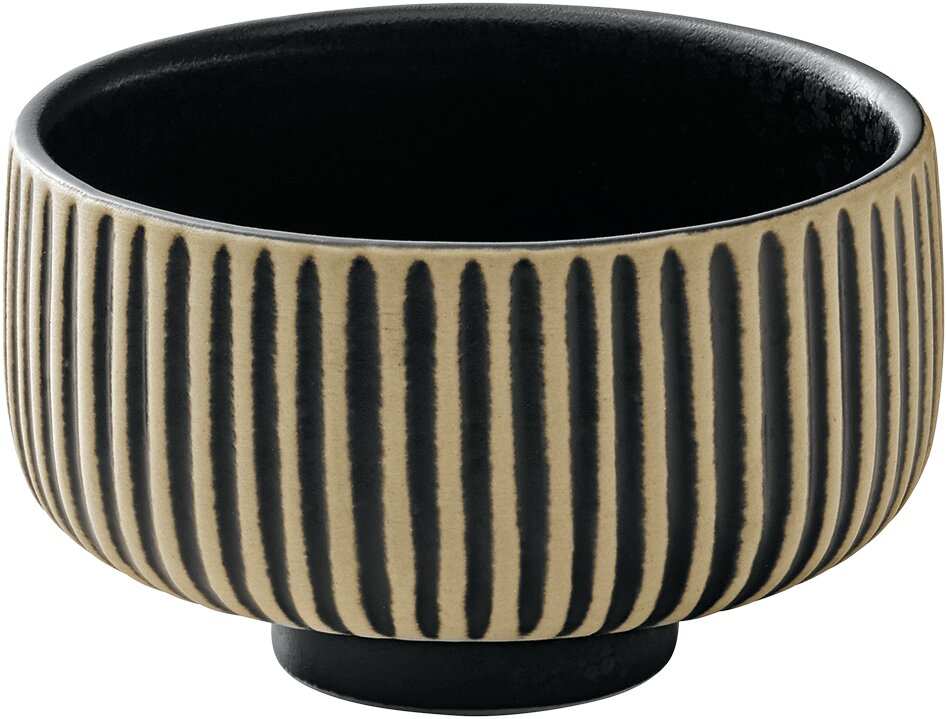 Nara Black&White - Schälchen rund Relief, schwarz-weiß, 8 cm, 0.12 ltr.