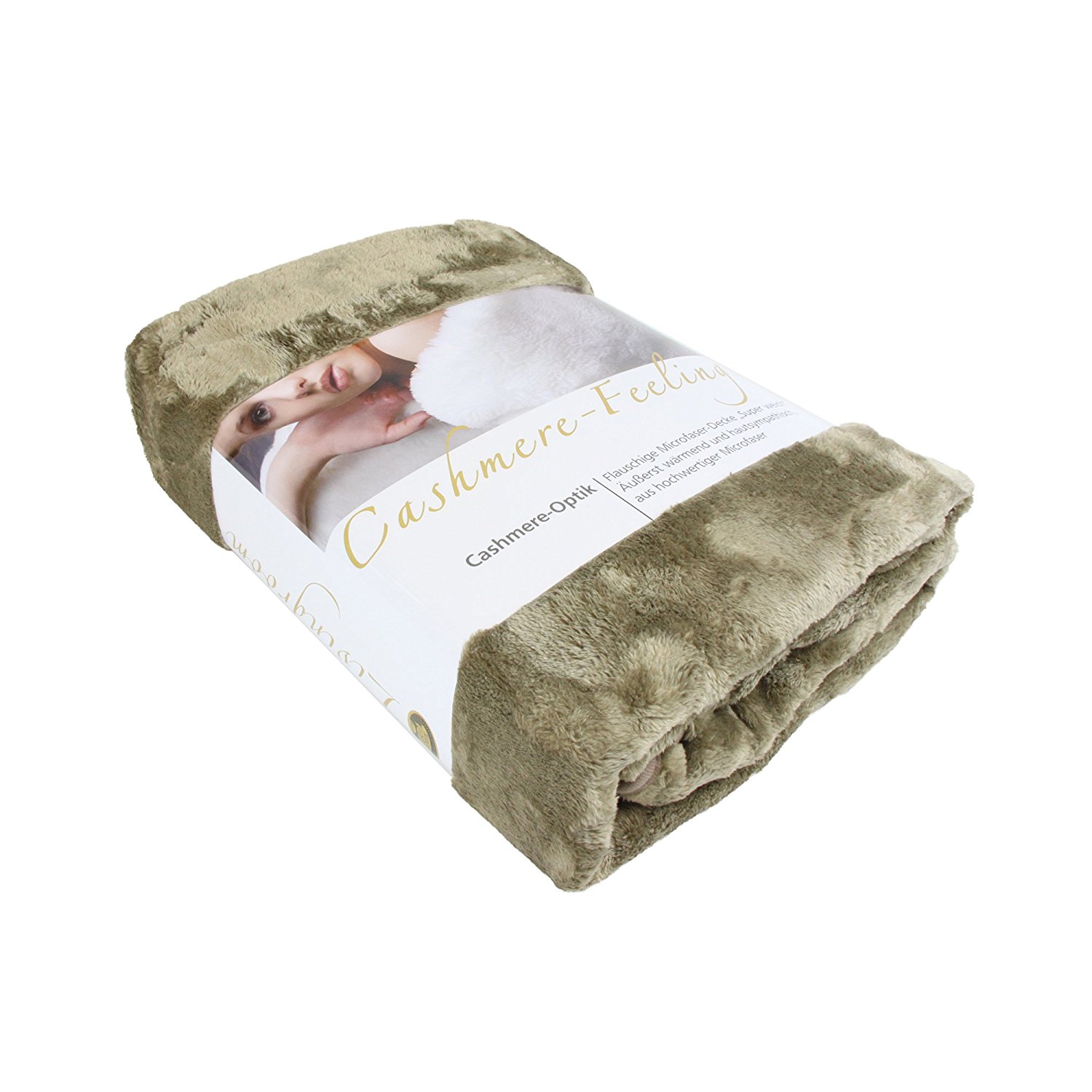 Microflauschdecke Cashmere Feeling, 130 x 170 cm, taupe