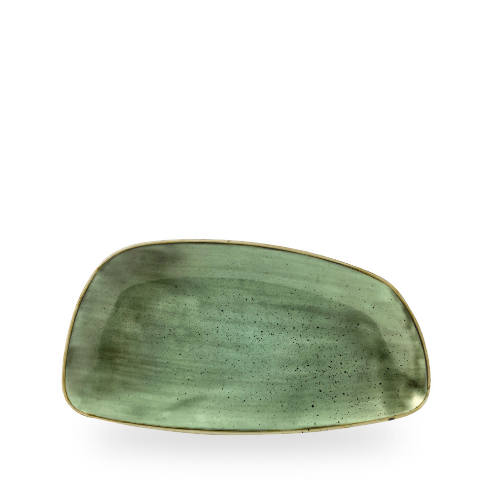 Churchill Stonecast Samphire Green Chefs Geo Platte 30 x 15.5 cm