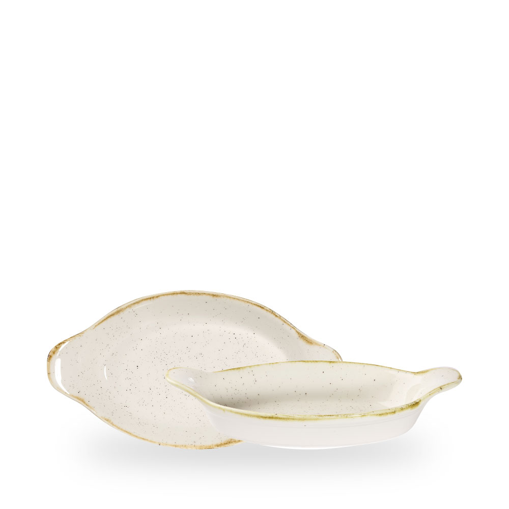 Churchill Stonecast Barley White Pfanne Oval 23.2 x 12.5 cm