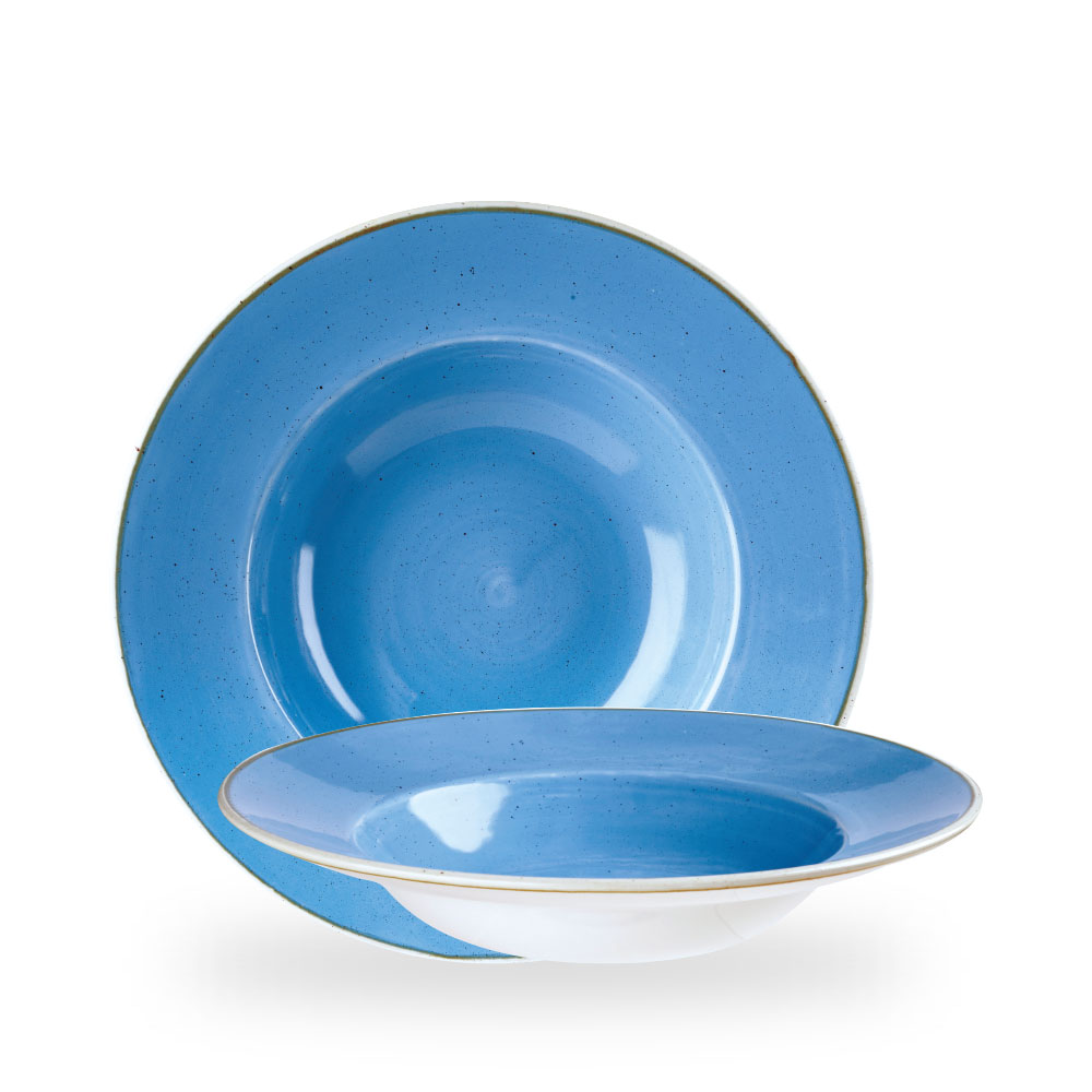 Churchill Stonecast Cornflower Blue Teller Tief 28 cm